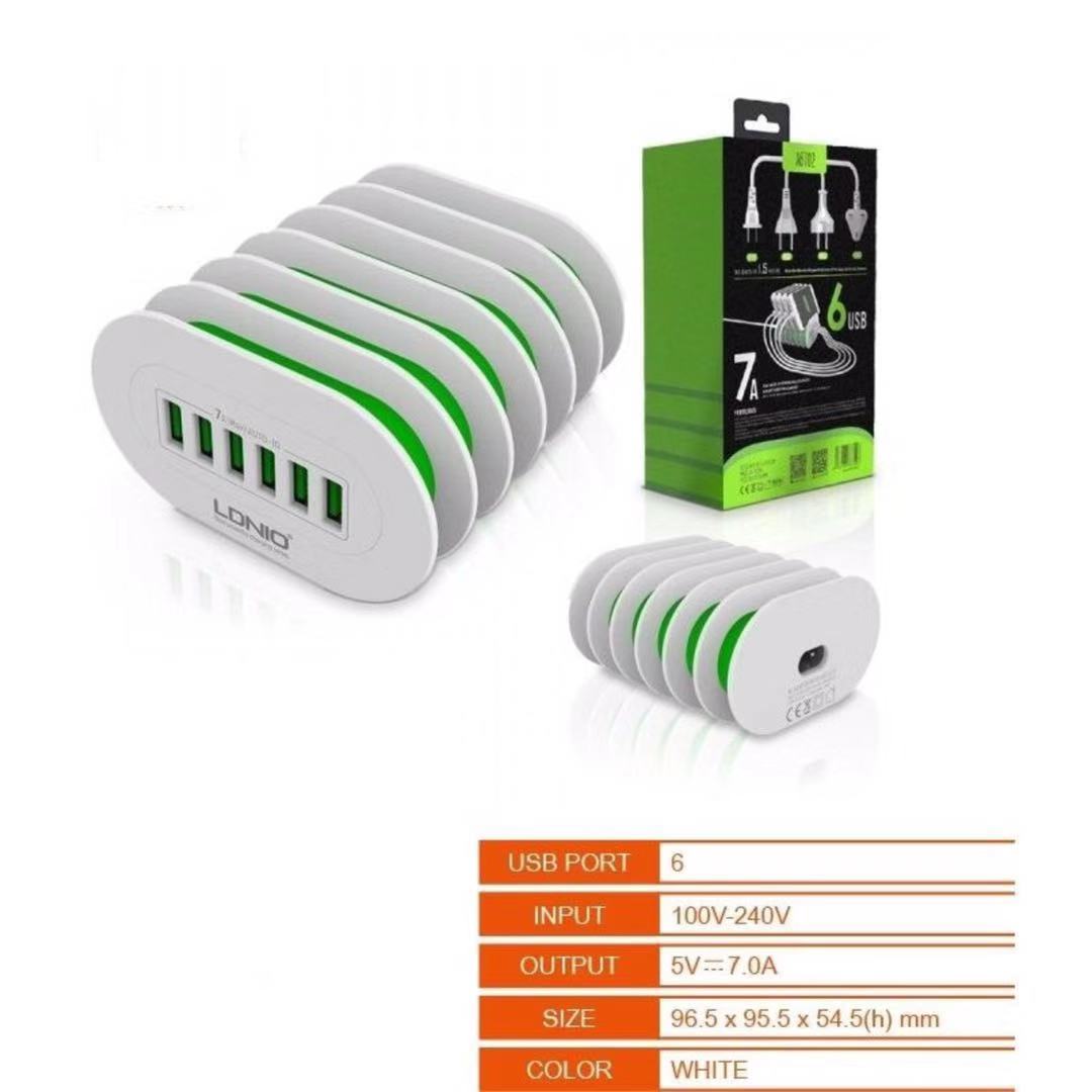 LDNIO USB AUT0-ID COMPATIBLE CHARGER 6-PORT 7A DESKTOP CHARGER